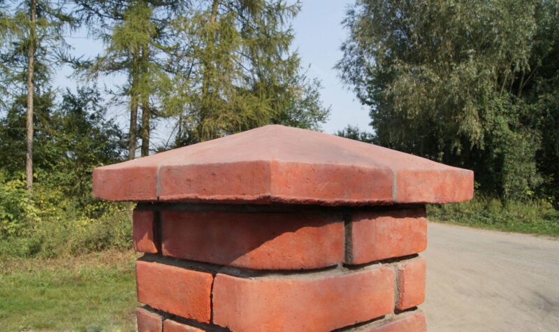 Brick canopy for small post
