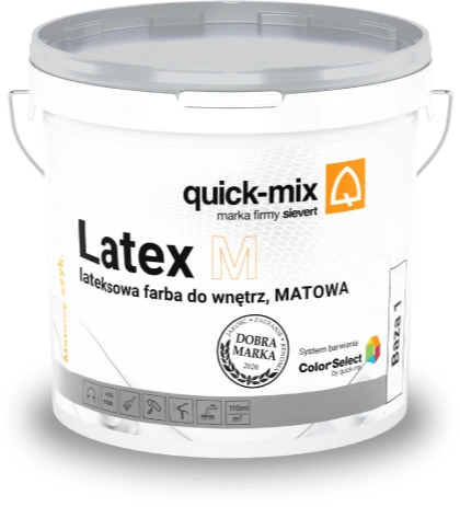 Latex M Lateksowa farba do wnętrz, matowa biała